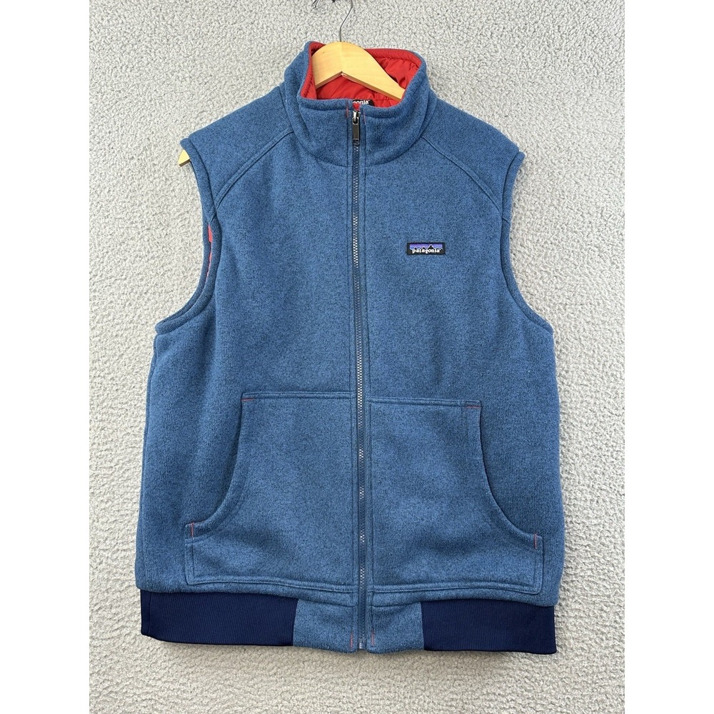 Patagonia Insulated Better Sweater Vest Mens Large Blue Full Zip Jacket Lined